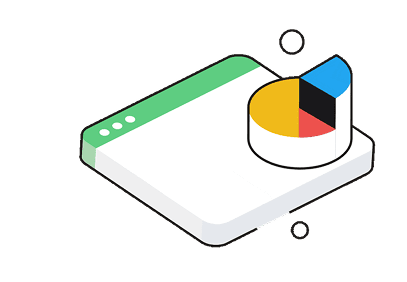 Dashboard illustration of performance metrics and messaging